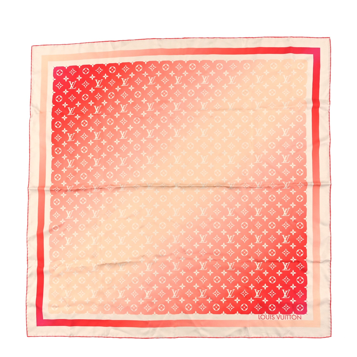 Louis Vuitton Silk Monogram Sunrise Aquarelle Square Scarf 90 Pink 1 of 3