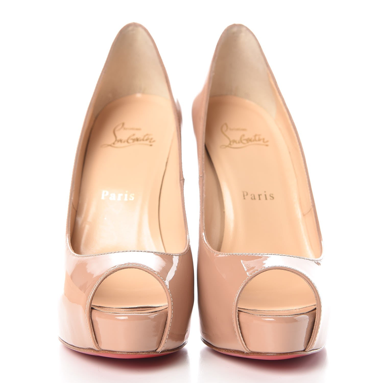 Christian Louboutin Patent Vendome 120 Pumps 37 Nude 2 of 8