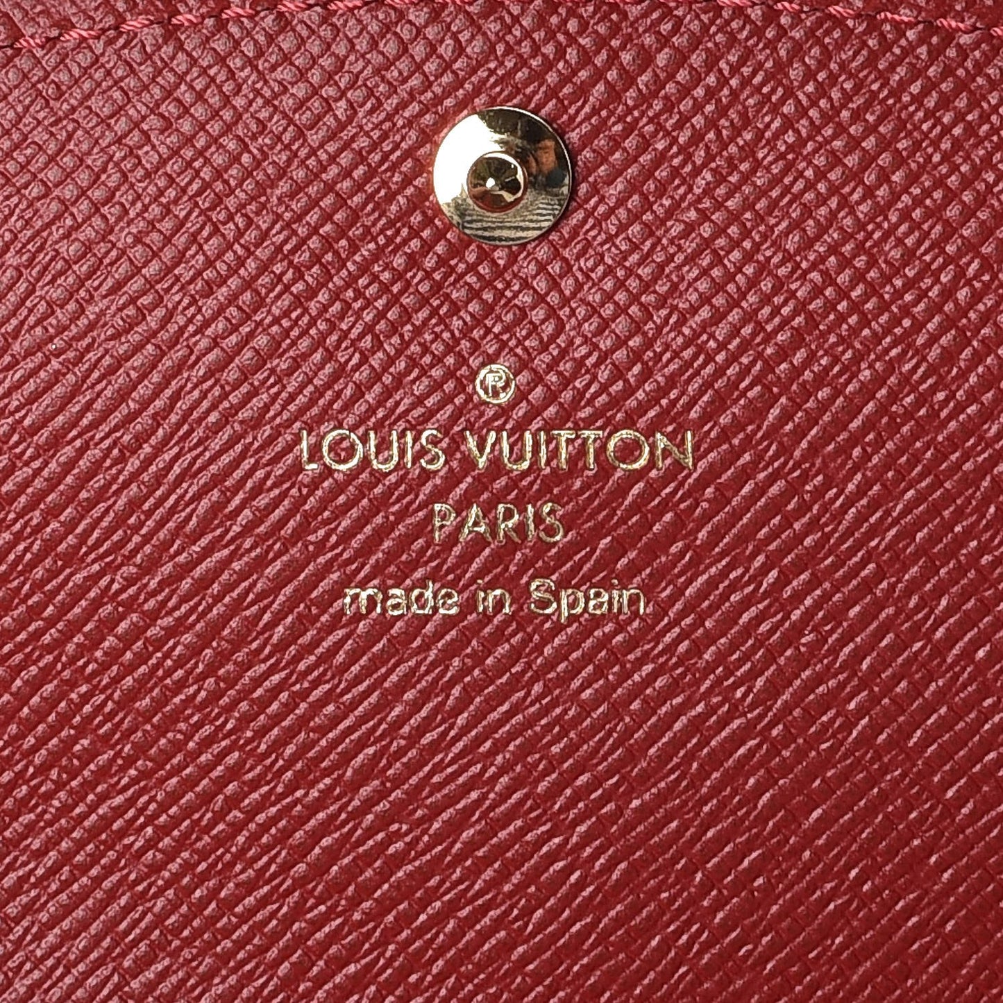 Damier Ebene Caissa Wallet Cherry