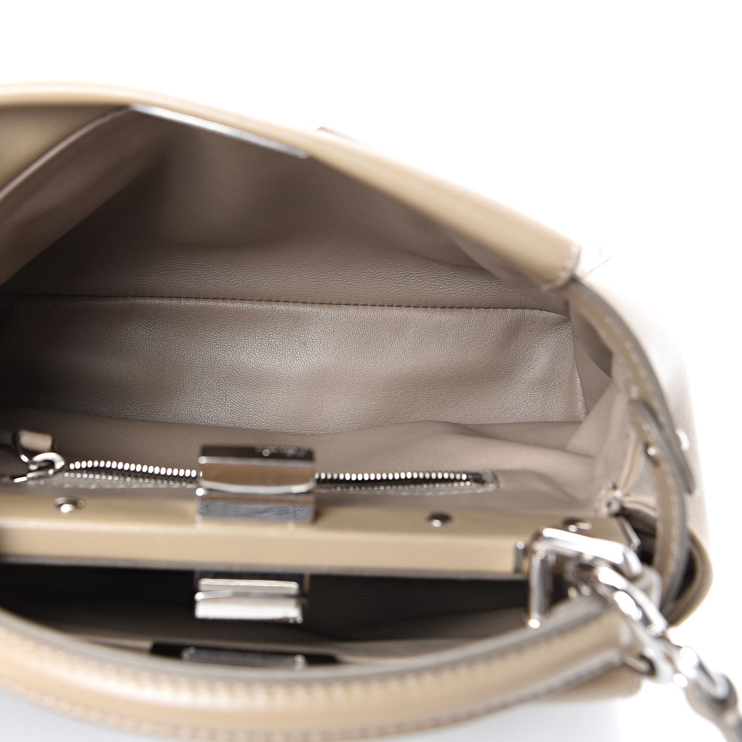 Fendi Nappa Mini Peekaboo Iconic Satchel Tortora 5 of 14