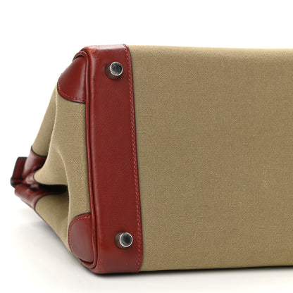 Hermes Toile Swift Birkin 30 Rouge H 8 of 14