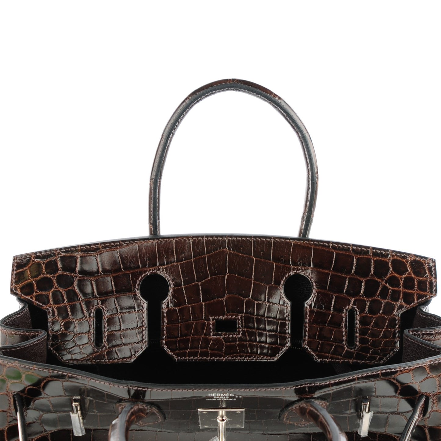 Shiny Niloticus Crocodile Birkin 30 Havane