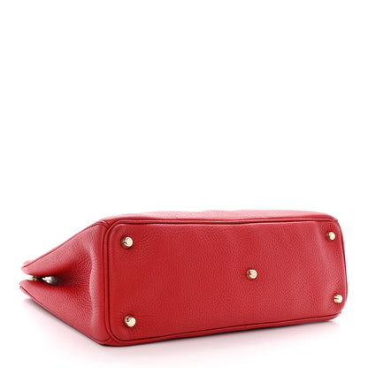 Christian Dior Calfskin Medium Diorissimo Tote Red 4 of 11