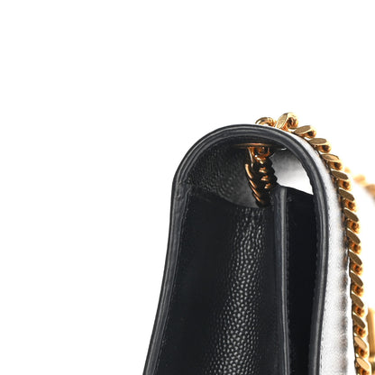 Saint Laurent Grain De Poudre Medium Classic Monogram Kate Satchel Black 13 of 14