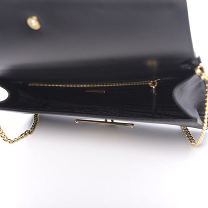 Prada Saffiano Chain Wallet Black 5 of 9