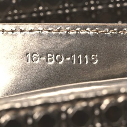 Christian Dior Metallic Patent Micro-Cannage Medium Lady Dior Champagne 7 of 14
