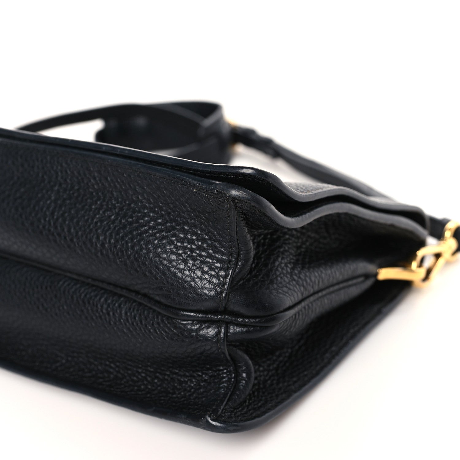 Prada Vitello Daino Flap Crossbody Black 10 of 10