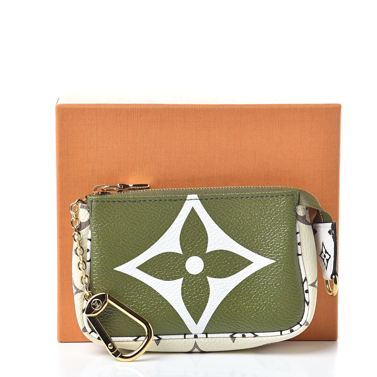 Monogram Giant Micro Pochette Accessories Kaki White