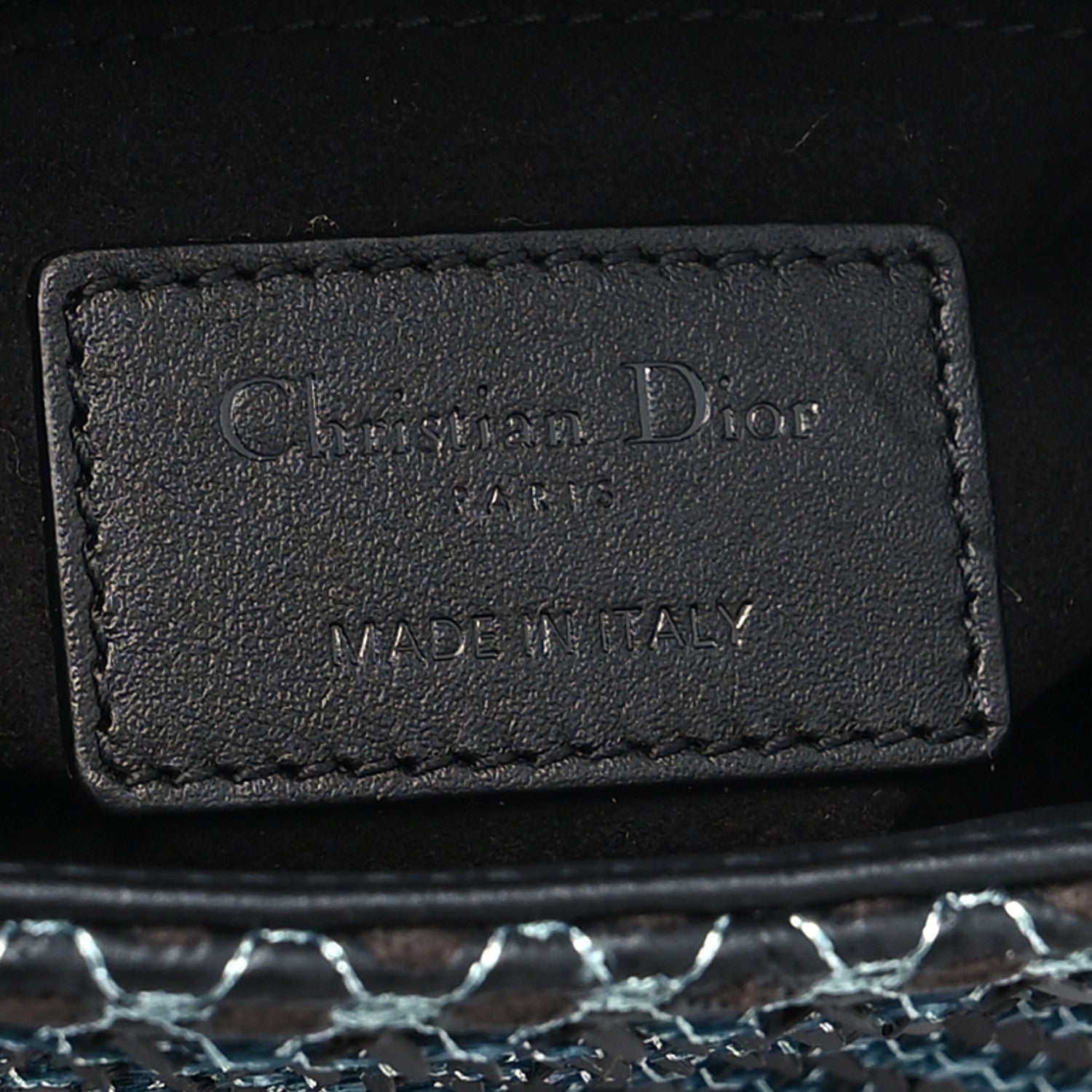 Christian Dior Sequin Embroidery Mini Lady Dior Blue 6 of 9