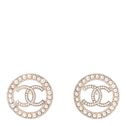 Chanel Pearl CC Round Earrings Gold 1 of 4