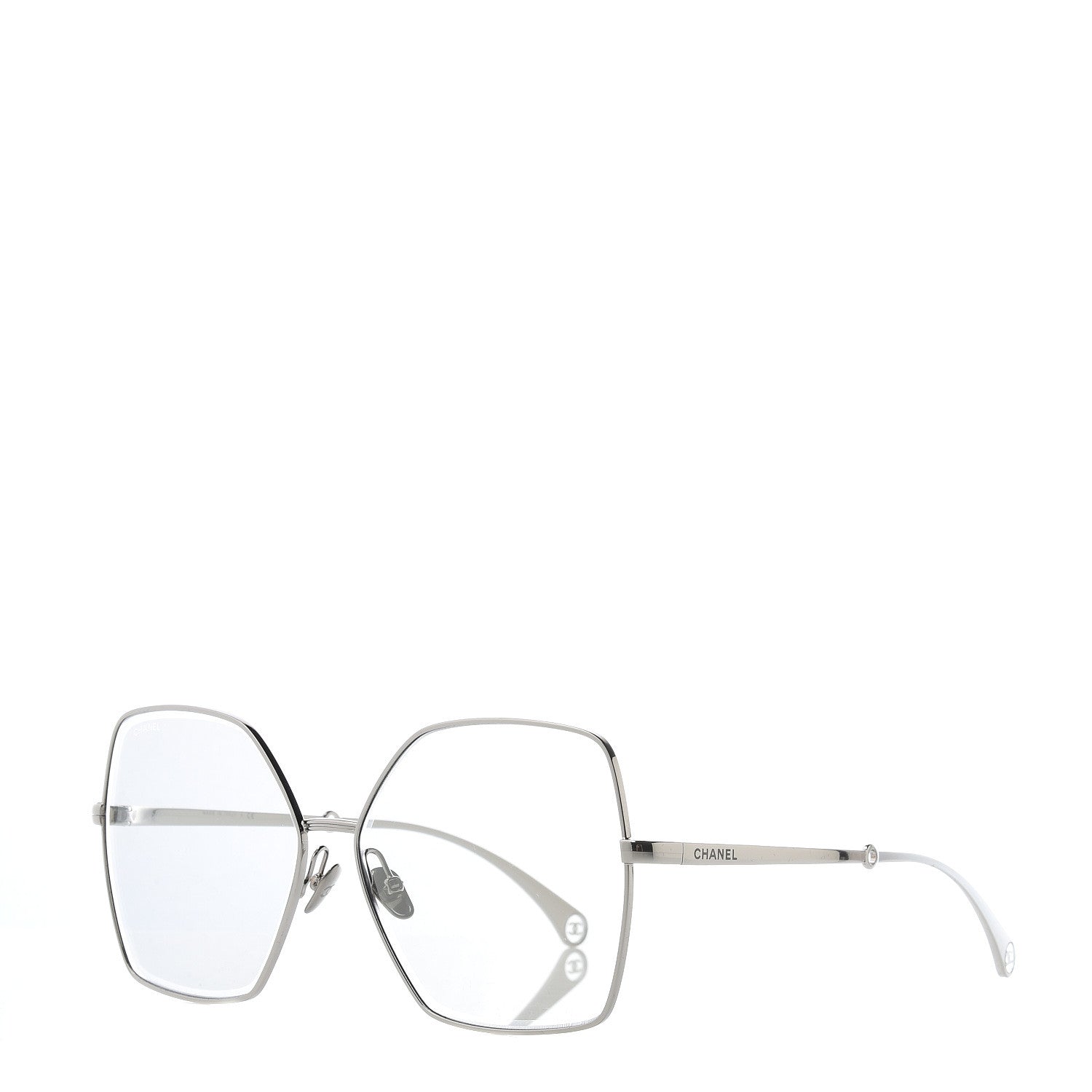 Chanel Butterfly Removable Pearl Chain Sunglasses 4262 Silver 2 of 9