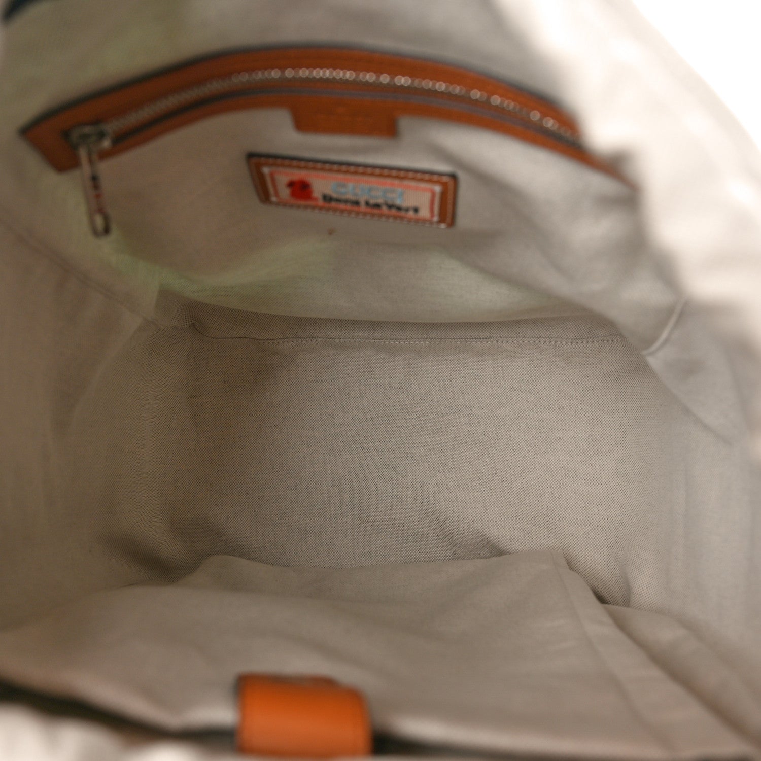 Gucci Nylon GG Supreme Monogram Azalea Calfskin Medium Retro Interlocking G Web Buckle Backpack Dusty Azure 5 of 9