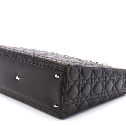 Christian Dior Lambskin Cannage Large Lady Dior Dark Brown 11 of 11