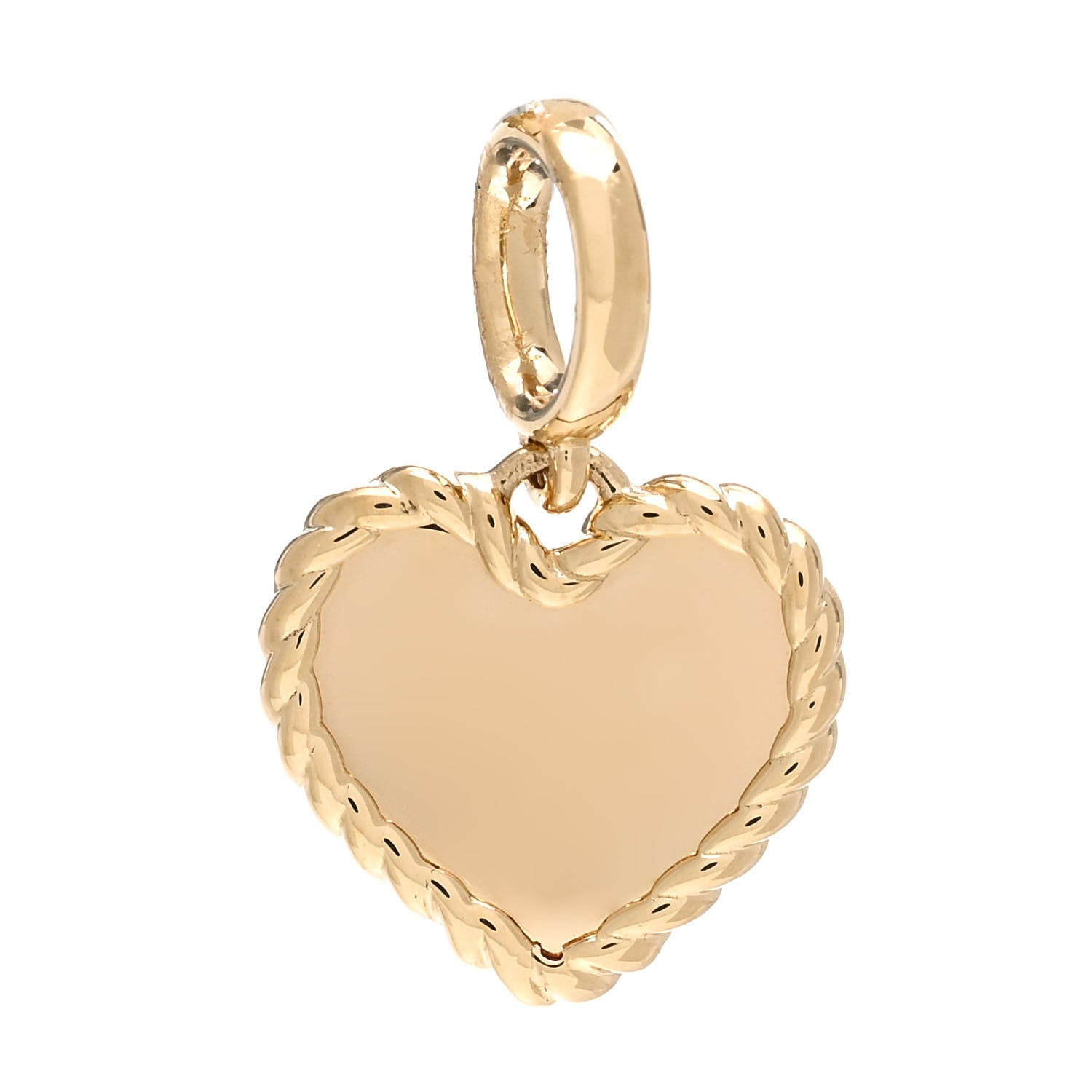 David Yurman 18K Yellow Gold Engravable Heart Charm Enhancer 1 of 3