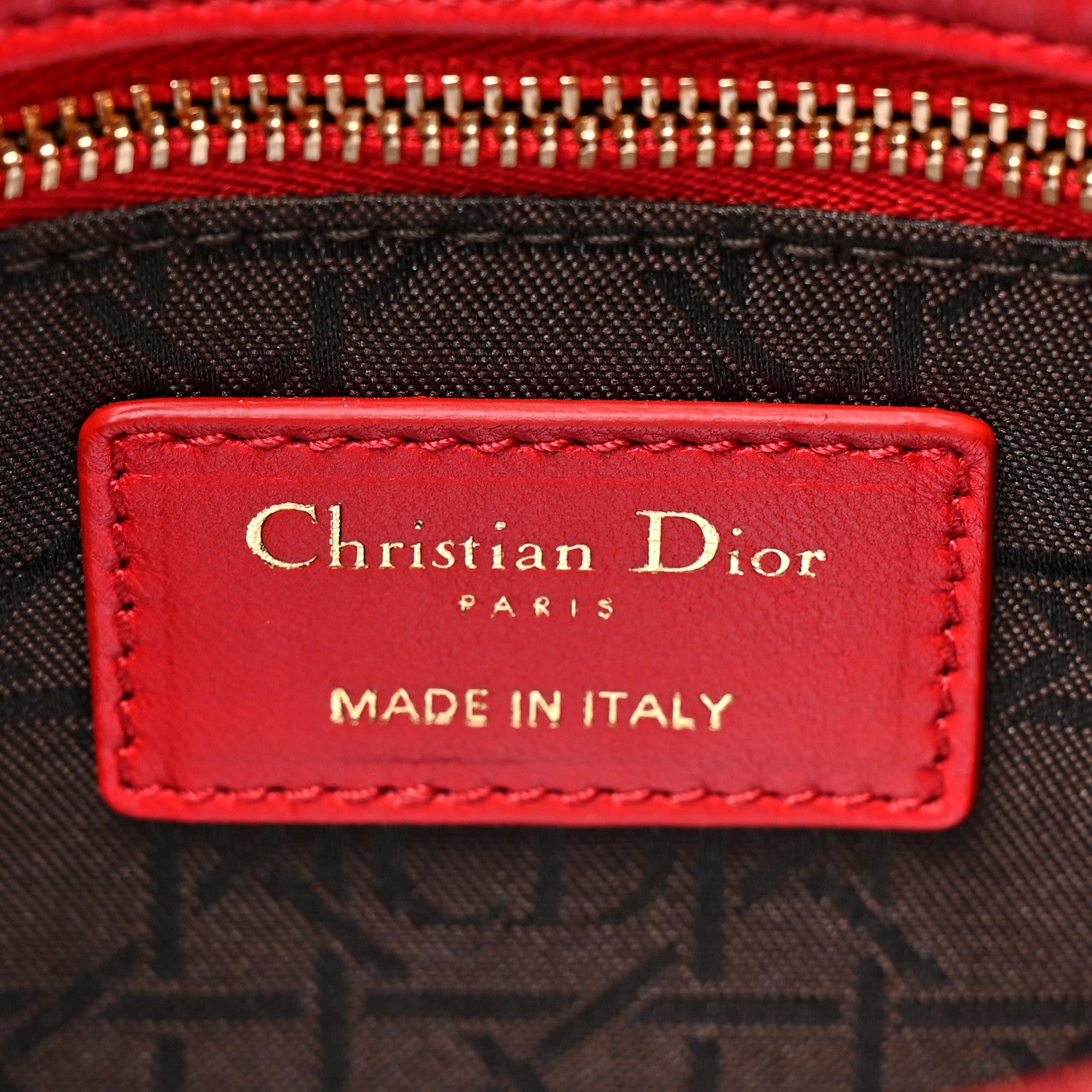 Christian Dior Lambskin Cannage Small Lucky Badges My Lady Dior Red 6 of 9