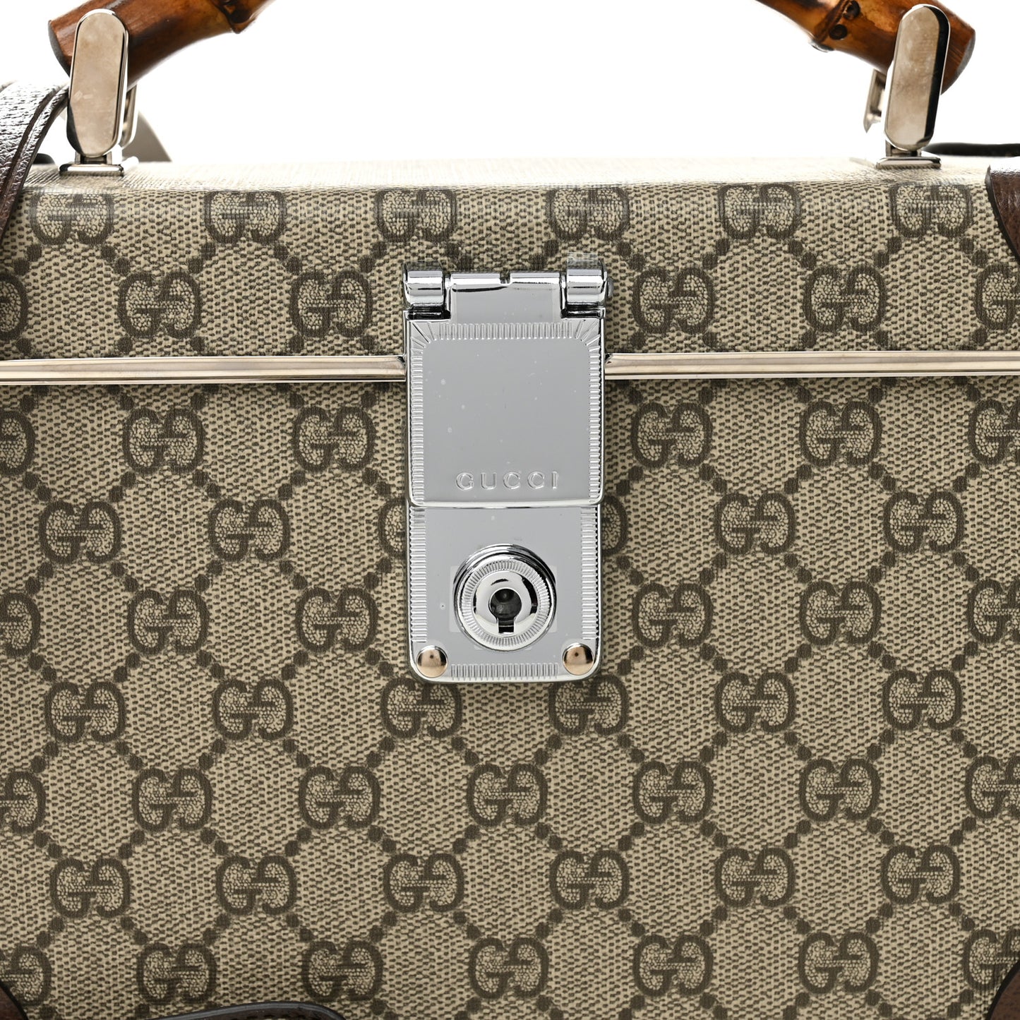 GG Supreme Monogram Globe-Trotter Beauty Case Brown