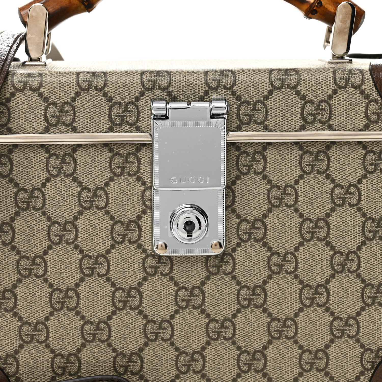 Gucci GG Supreme Monogram Globe-Trotter Beauty Case Brown 8 of 10