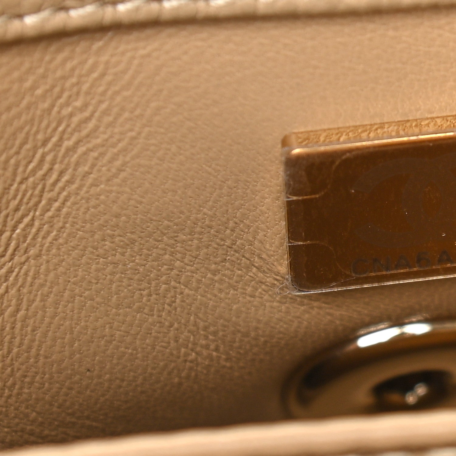 Chanel Caviar Lizard Embossed Quilted Extra Mini Coco Handle Flap Dark Beige 6 of 8