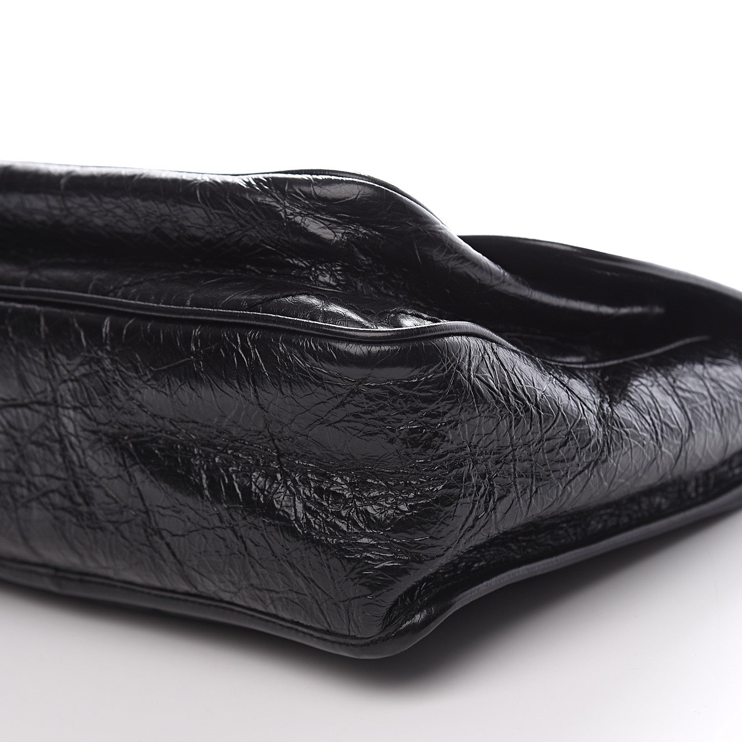Saint Laurent Crinkled Calfskin Matelasse Monogram Medium Niki Chain Satchel Black 8 of 9