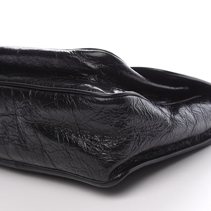 Saint Laurent Crinkled Calfskin Matelasse Monogram Medium Niki Chain Satchel Black 8 of 9