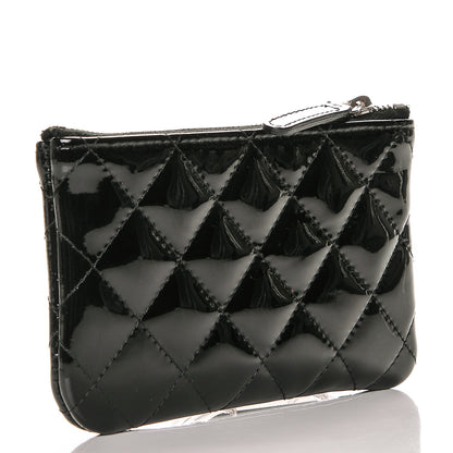 Chanel Patent Quilted Small Cosmetic Case Black 3 of 7