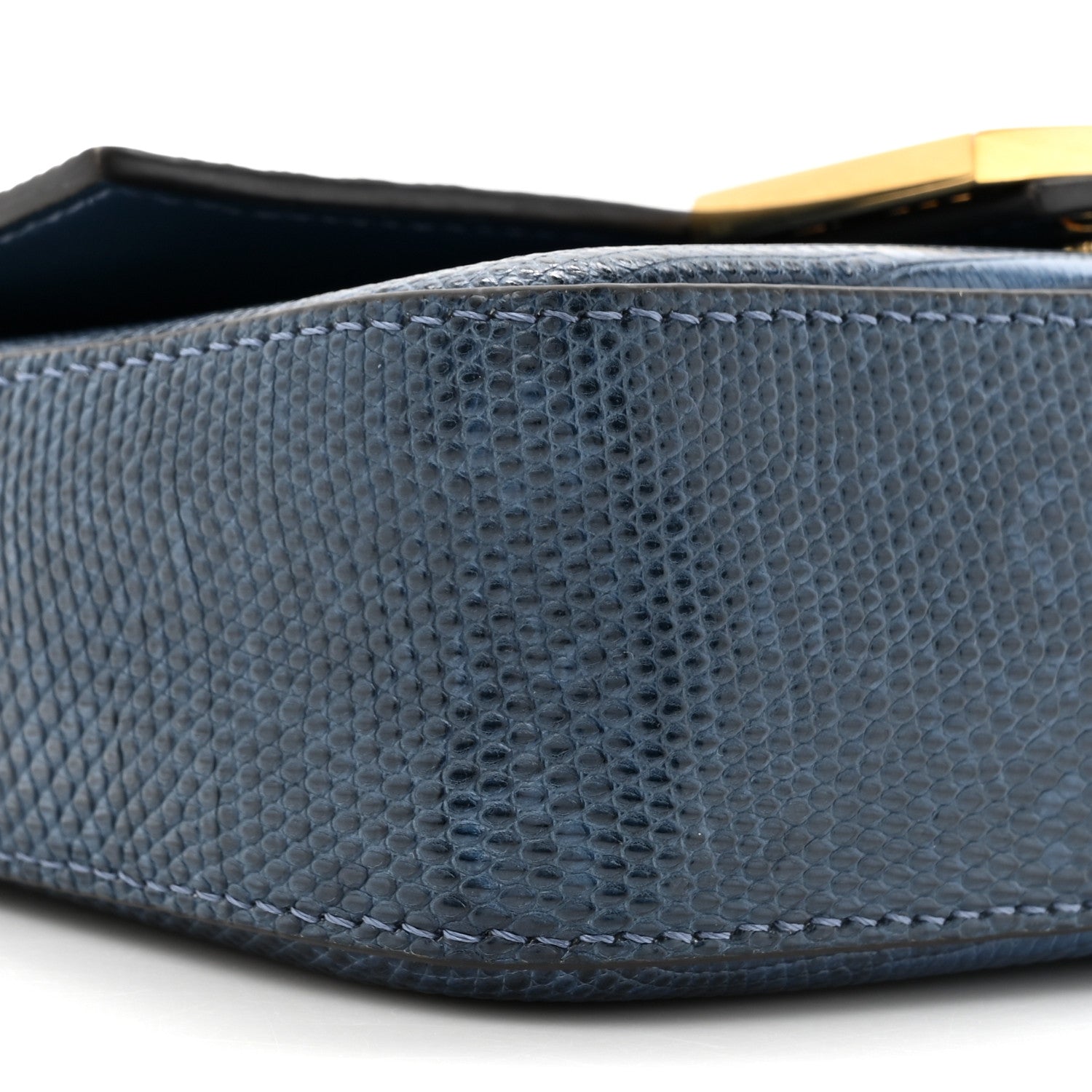 Fendi Lizard Mini Baguette Blue 10 of 10