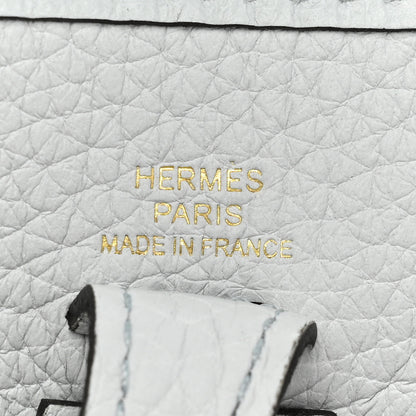 Hermes Taurillon Clemence Amazone Evelyne TPM Bleu Pale Nata 6 of 8