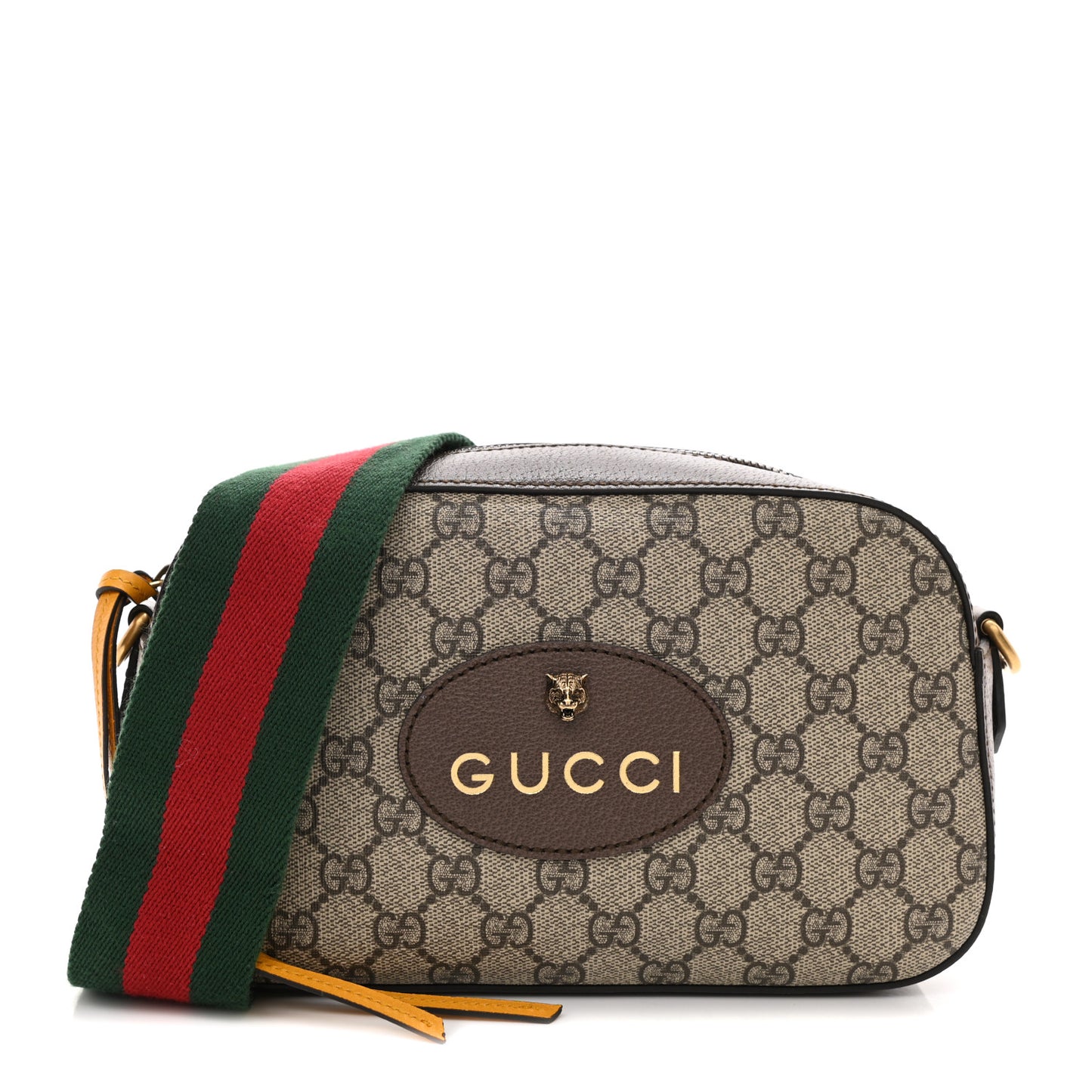 GG Supreme Monogram Web Neo Vintage Shoulder Bag Beige New Acero Crop