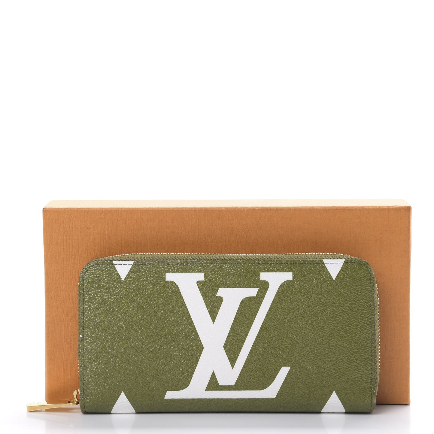 Monogram Giant Zippy Wallet Kaki White