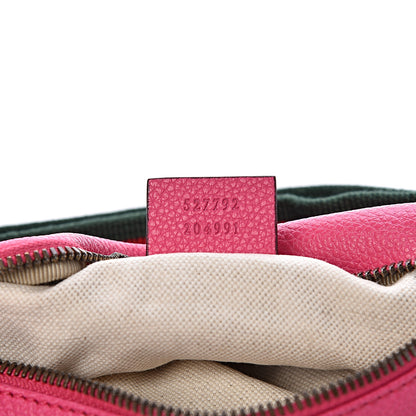 Gucci Grained Calfskin Small Logo Belt Bag Box Pink Green 7 of 11