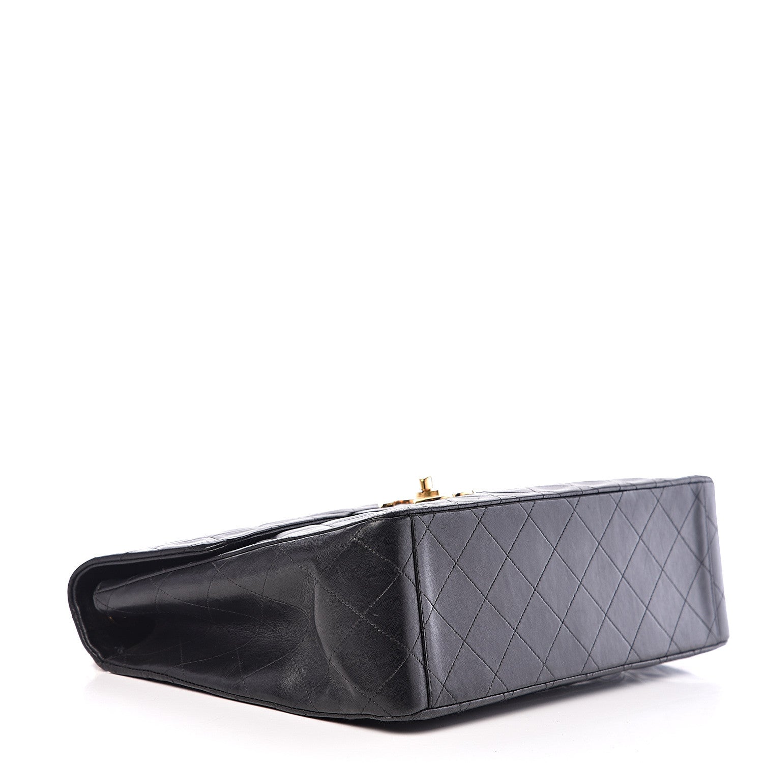 Chanel Lambskin Quilted XL Jumbo Single Flap Black 3 of 13