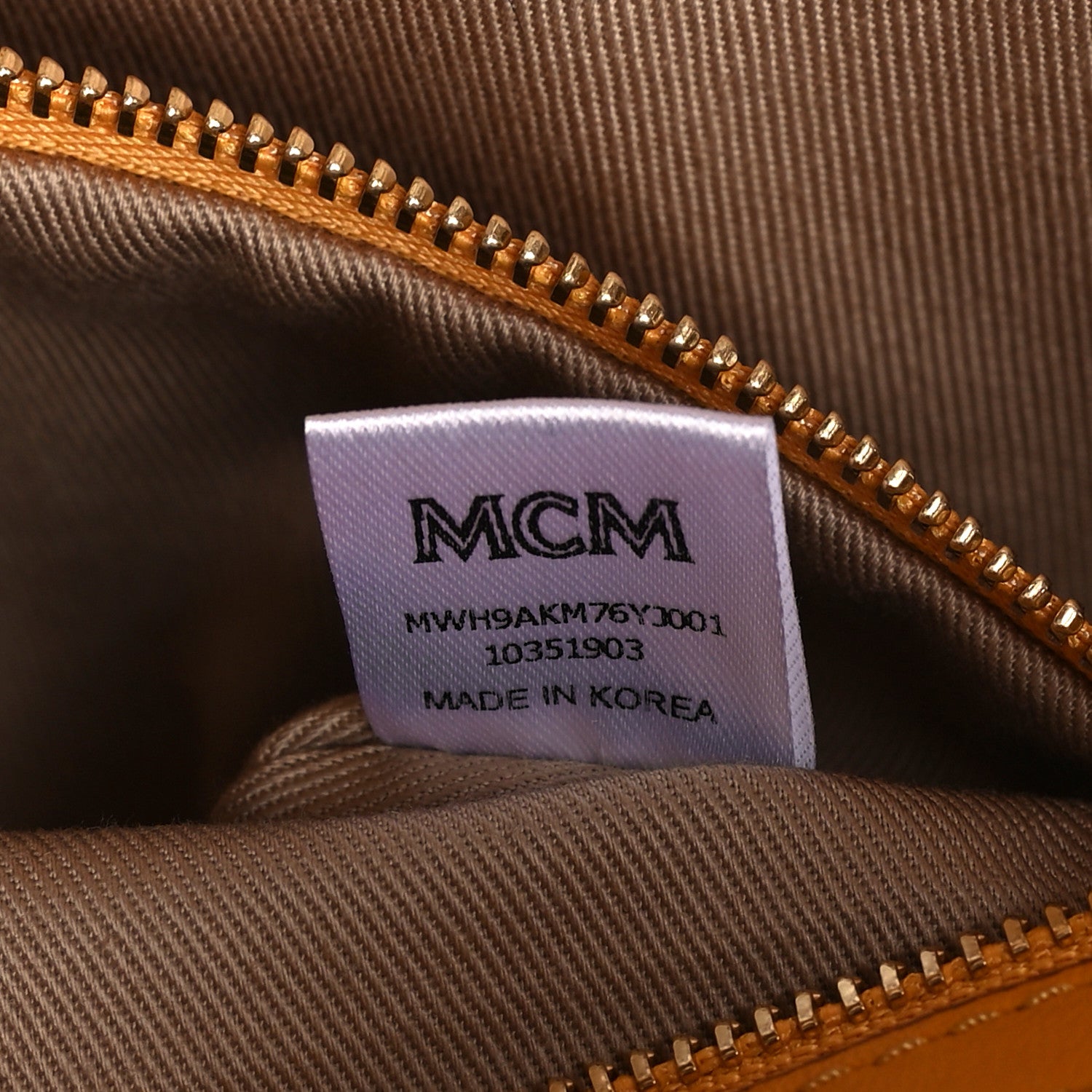 MCM Calfskin Ottomar Monogram Medium Klara Hobo Golden Mango 7 of 10