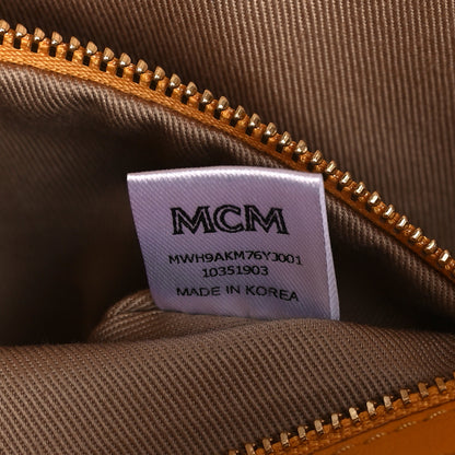 MCM Calfskin Ottomar Monogram Medium Klara Hobo Golden Mango 7 of 10