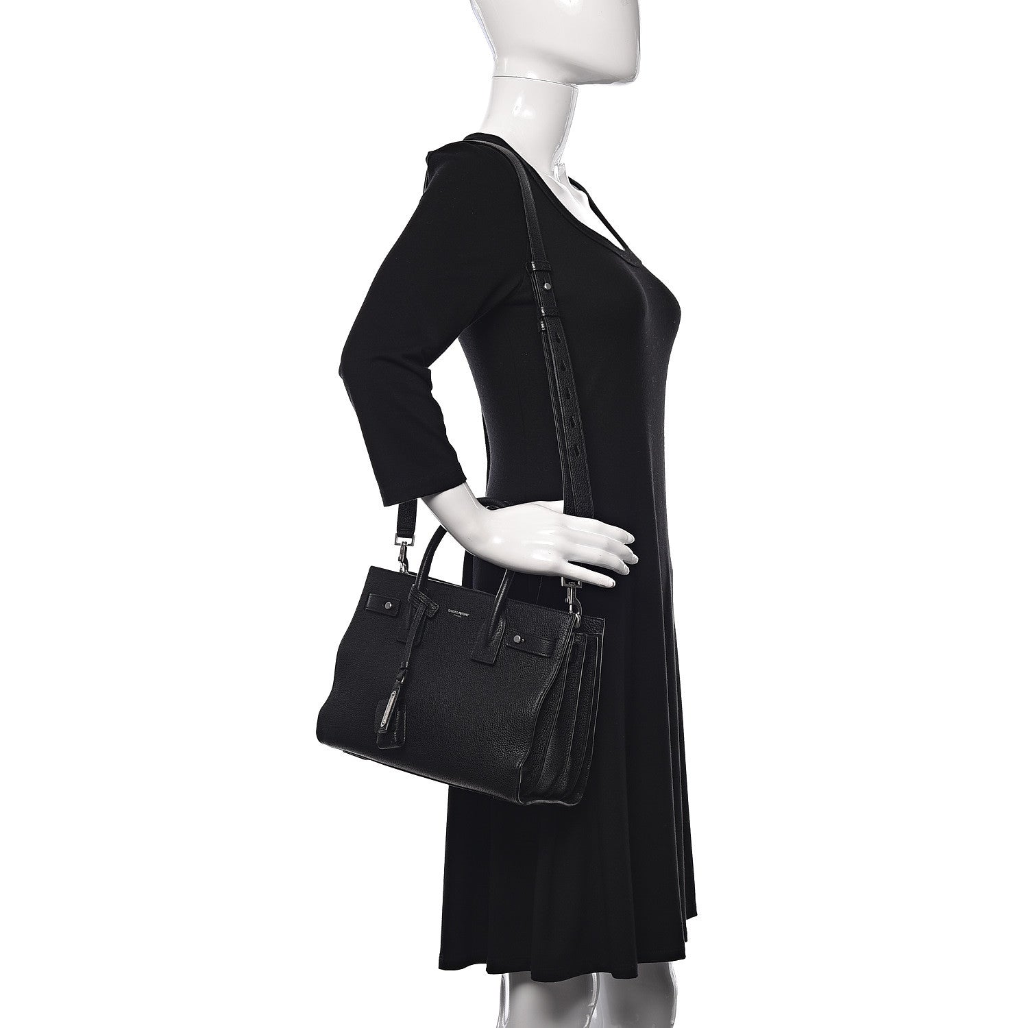 Saint Laurent Calfskin Nano Sac De Jour Black 2 of 11