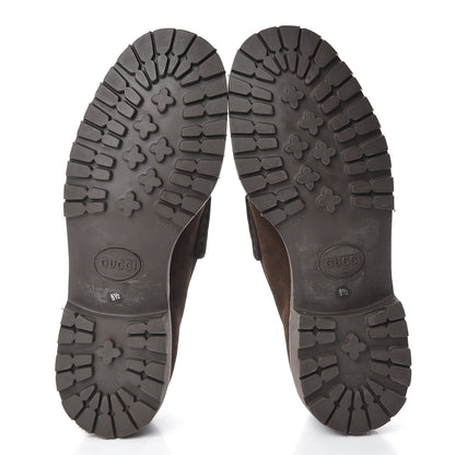 Gucci Suede Mens Horsebit Lug Sole Loafers 8.5 Jasper 5 of 11