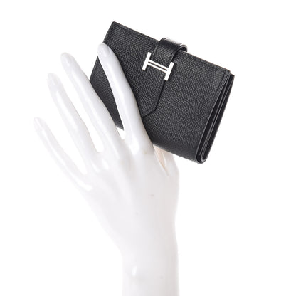 Hermes Epsom Mini Bearn Wallet Black 2 of 8