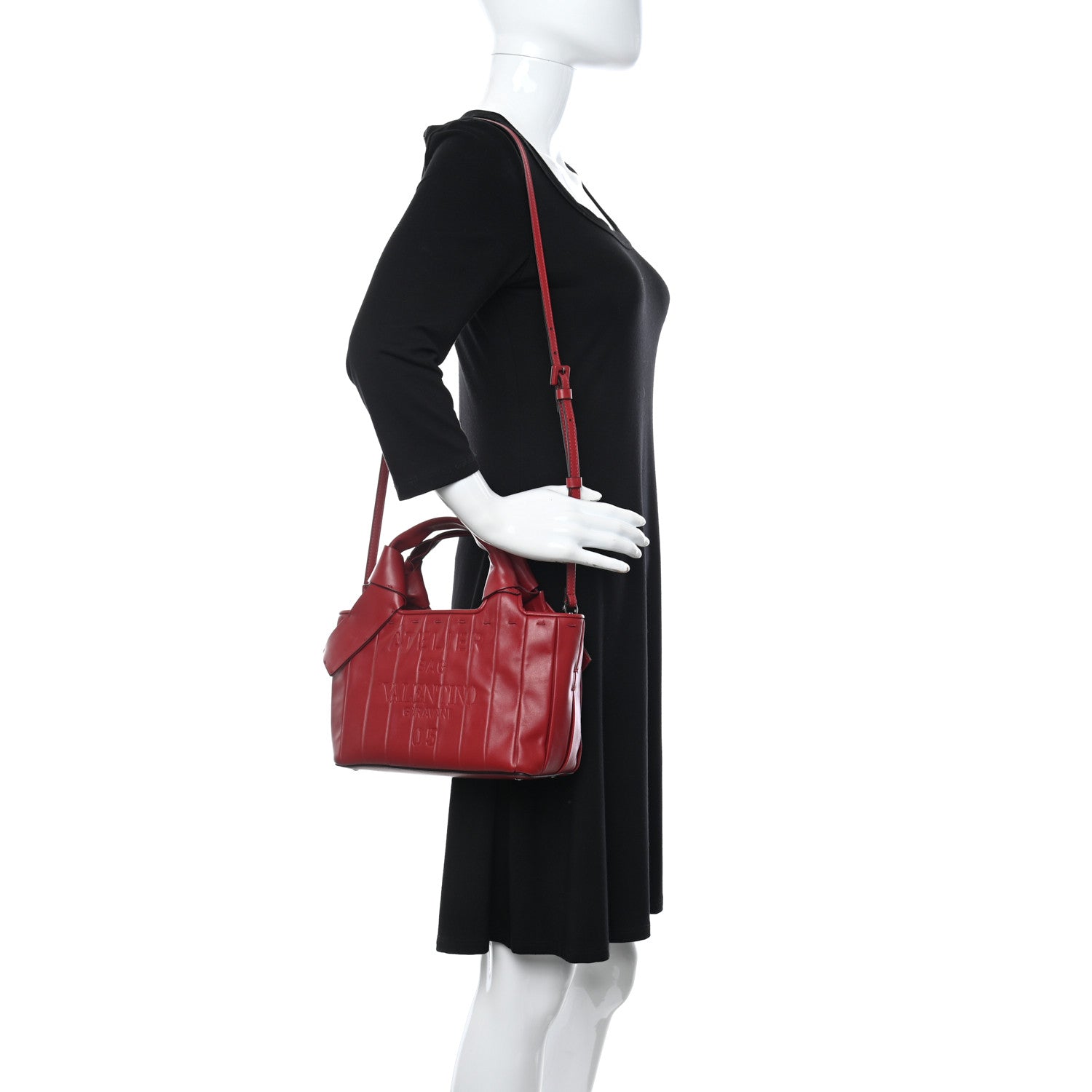 Valentino Garavani Nappa Atelier 05 Plisse Edition Small Tote Bag Rosso Valentino 2 of 10