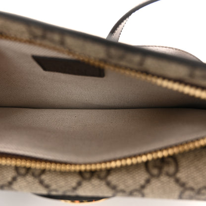 Gucci GG Supreme Monogram Textured Dollar Calfskin Blondie Belt Bag Beige Ebony New Acero 5 of 12