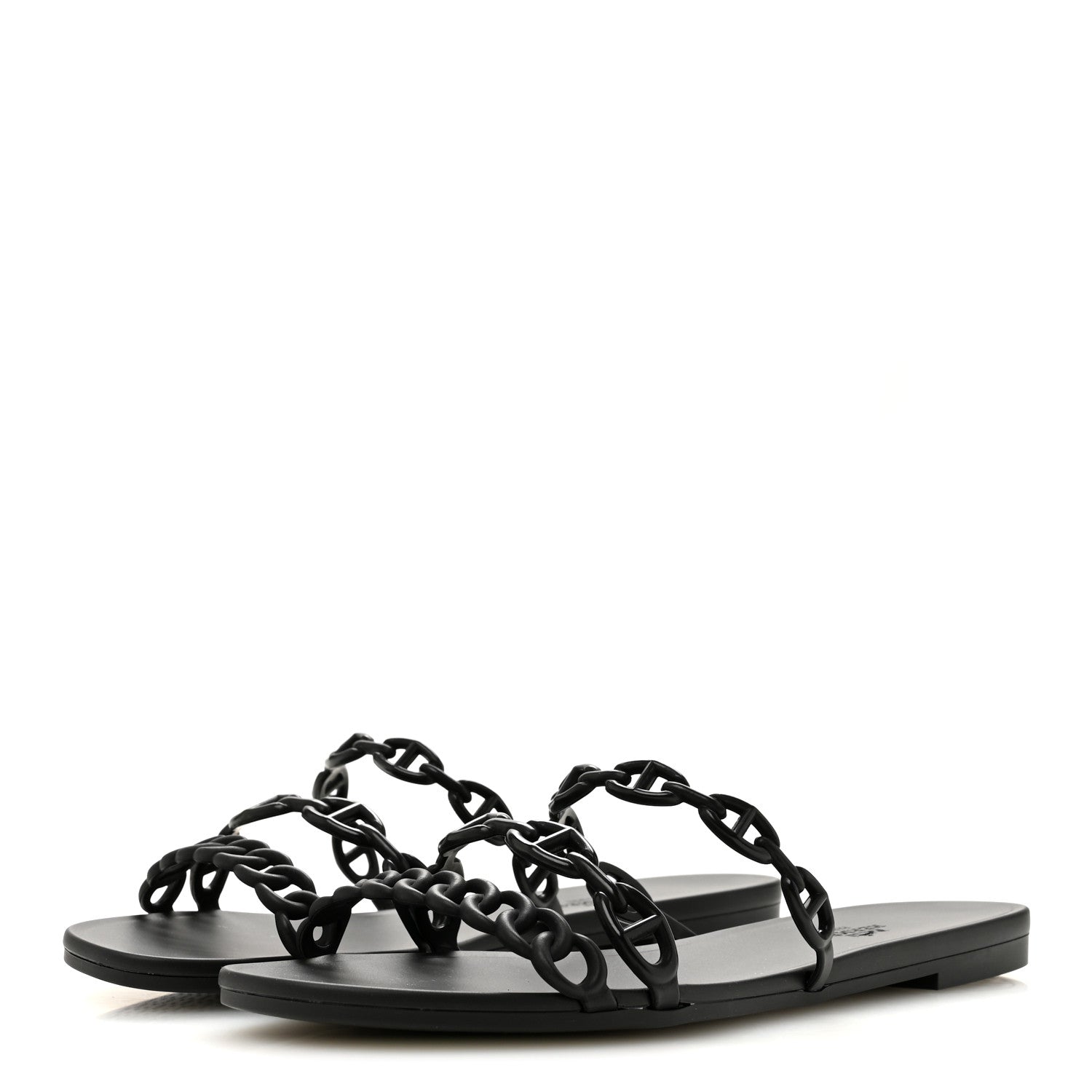 Hermes TPU Rivage Sandals 41 Black 4 of 10