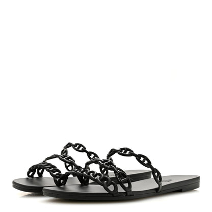 Hermes TPU Rivage Sandals 41 Black 4 of 10