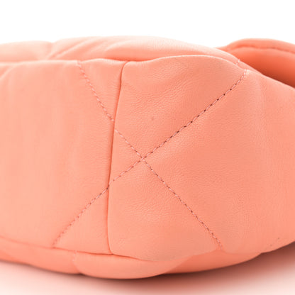 Chanel Lambskin Quilted Medium Chanel 19 Flap Light Orange 10 of 14