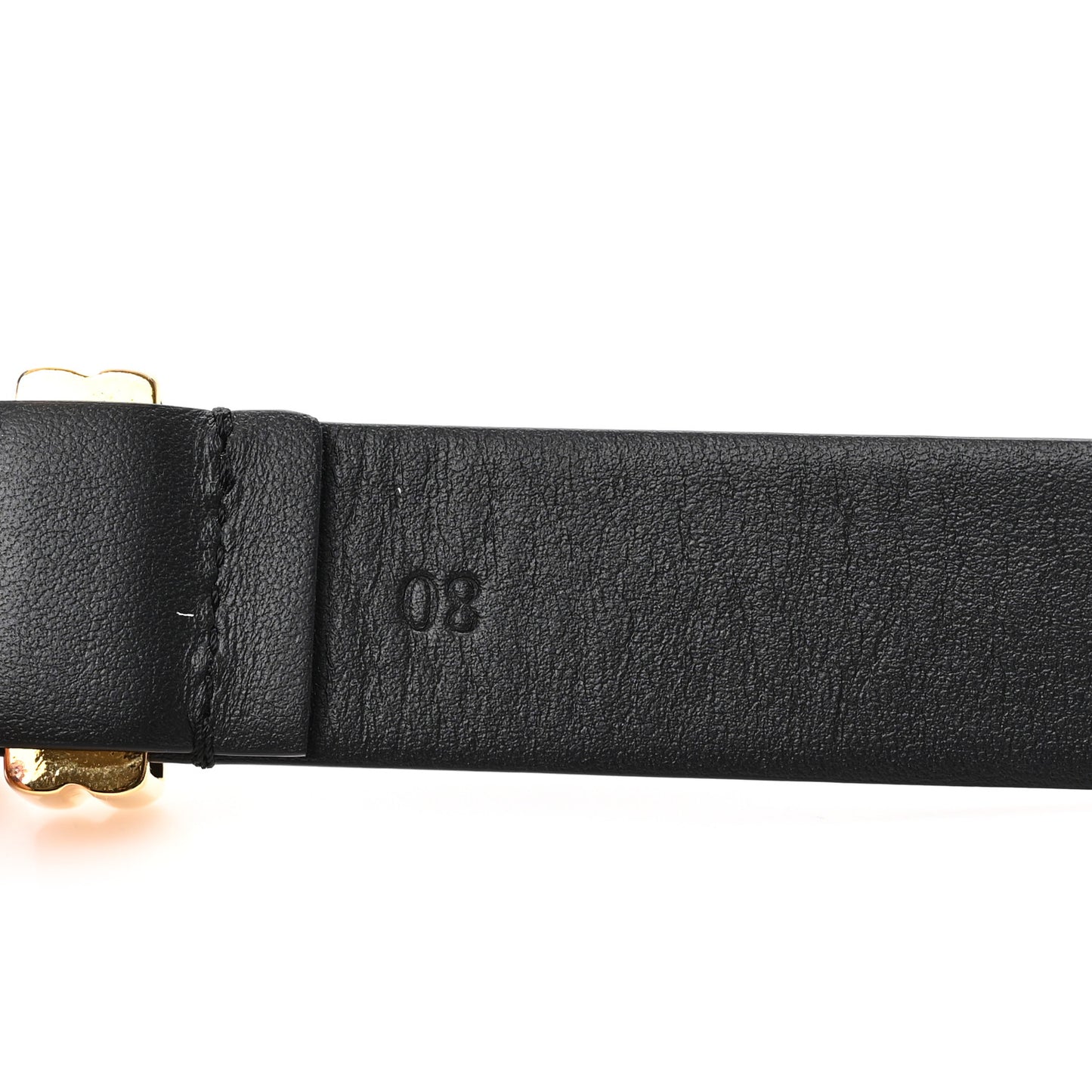 Calfskin Bambi Belt 80 32 Black