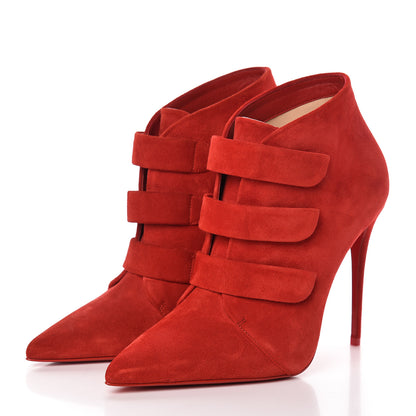 Christian Louboutin Veau Velour Triniboot 100 Booties 37 Loubi 3 of 13