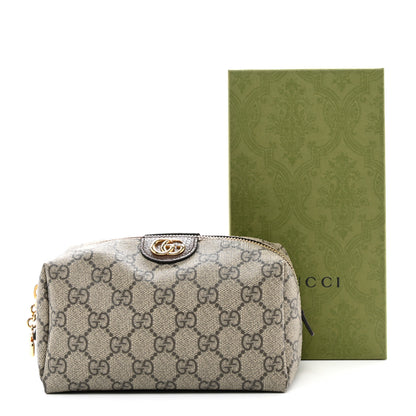 Gucci Soft GG Supreme Monogram Calfskin Medium Ophidia Cosmetic Case Beige Ebony New Acero 8 of 8