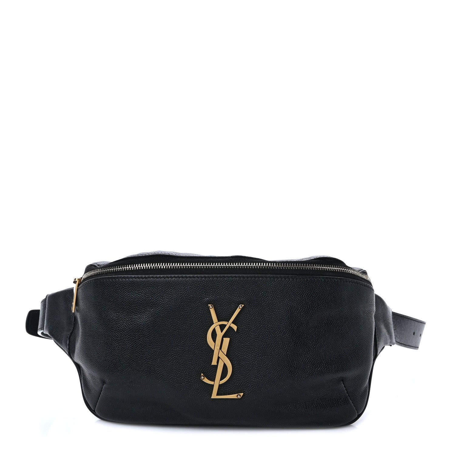 Saint Laurent Grain De Poudre Monogram Belt Bag Black 1 of 10