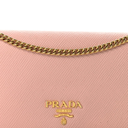 Prada Saffiano Lux Chain Wallet Orchidea 7 of 13