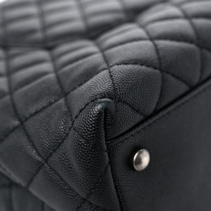 Chanel Caviar Lizard Quilted Large Coco Handle Flap Black 10 of 13