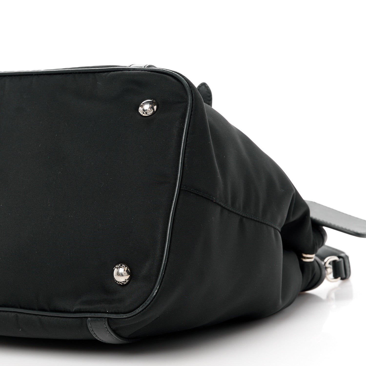 Prada Tessuto Nylon Soft Calf Tote Black 11 of 11