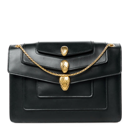 Bulgari X ALEXANDER WANG Lambskin Serpenti Forever Flap Black 1 of 16
