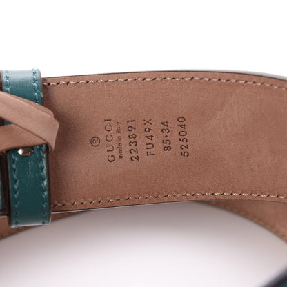 Gucci Imprime Monogram Interlocking G Belt 85 34 Verdant 6 of 7